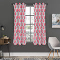 Cotton Candy Striped Pattern Print Grommet Curtain Panels