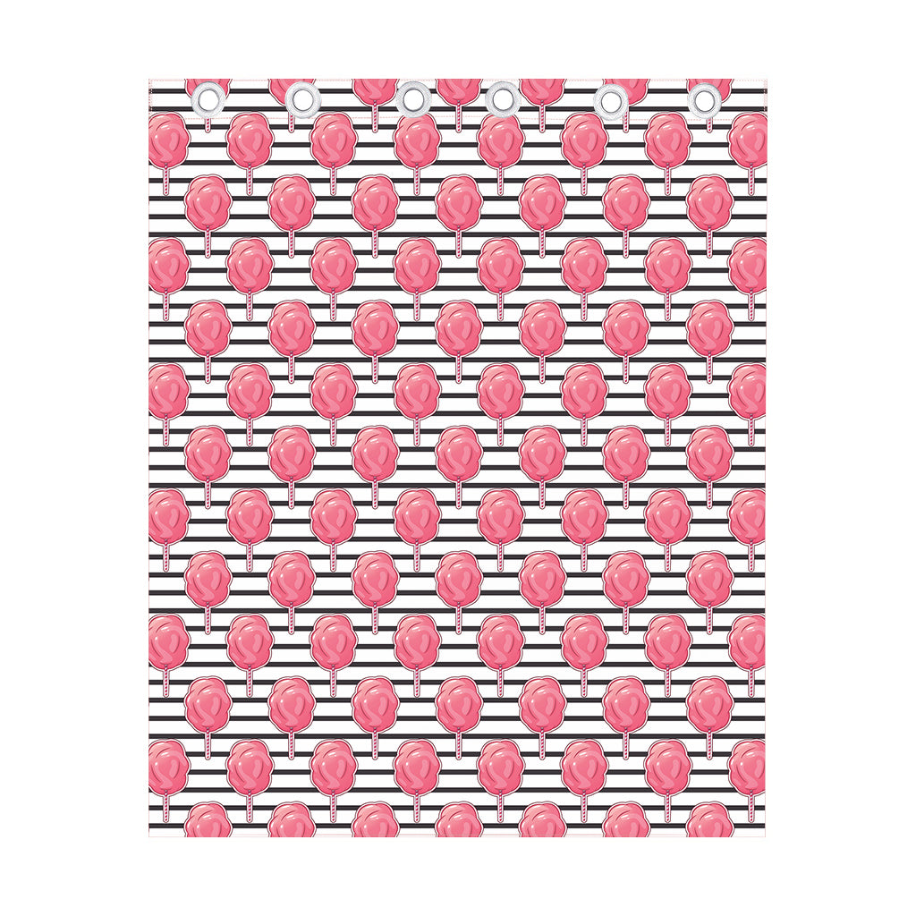 Cotton Candy Striped Pattern Print Curtain