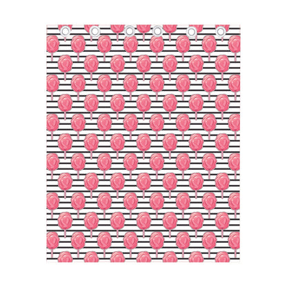 Cotton Candy Striped Pattern Print Curtain