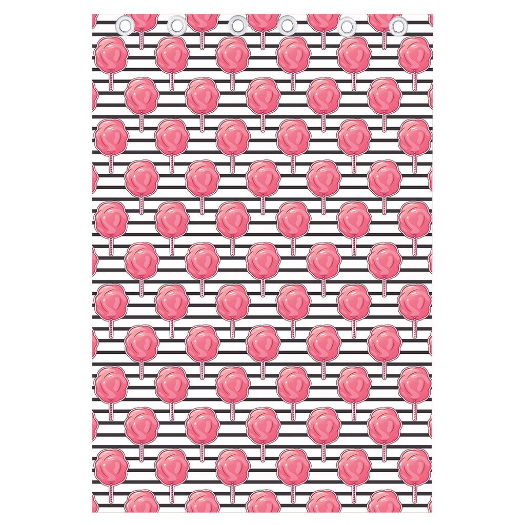 Cotton Candy Striped Pattern Print Curtain