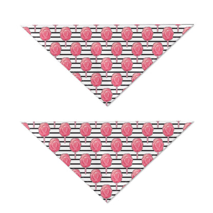 Cotton Candy Striped Pattern Print Dog Bandana