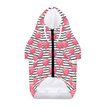 Cotton Candy Striped Pattern Print Dog Zip Up Hoodie