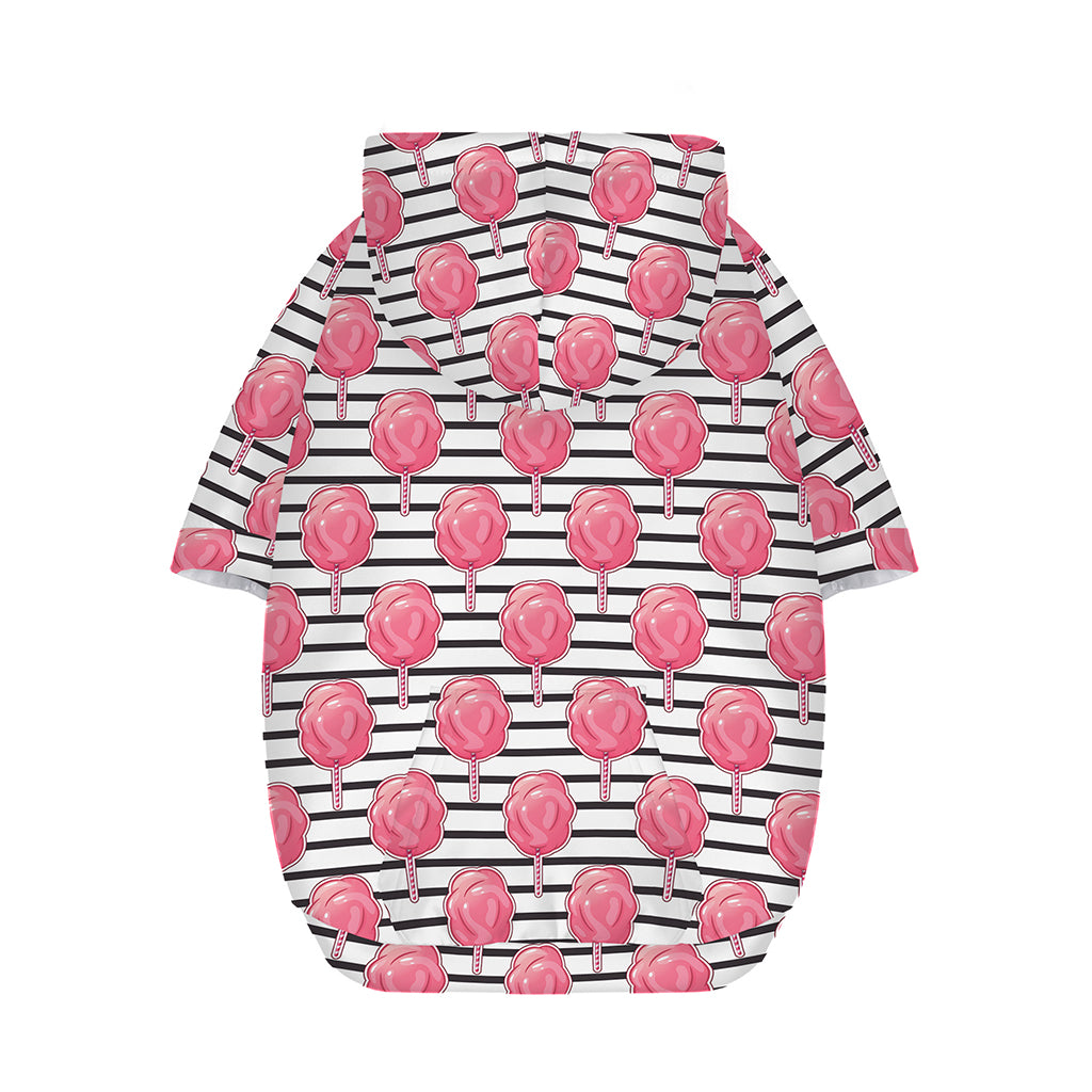 Cotton Candy Striped Pattern Print Dog Zip Up Hoodie