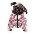 Cotton Candy Striped Pattern Print Dog Zip Up Jacket