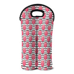 Cotton Candy Striped Pattern Print Double Neoprene Wine Tote