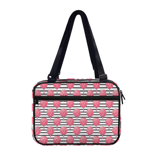 Cotton Candy Striped Pattern Print Double Strap Bible Bag