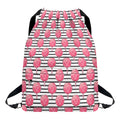 Cotton Candy Striped Pattern Print Drawstring Backpack