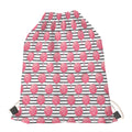Cotton Candy Striped Pattern Print Drawstring Bag