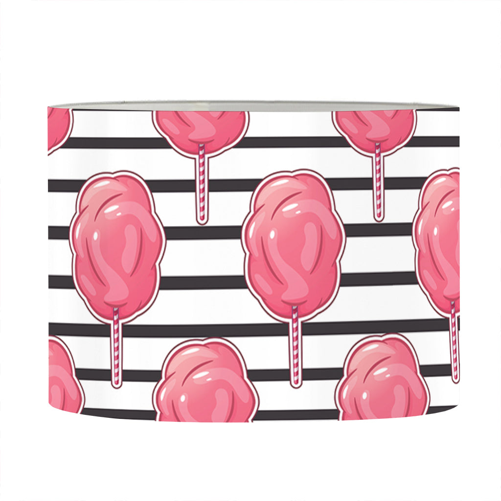 Cotton Candy Striped Pattern Print Drum Lamp Shade