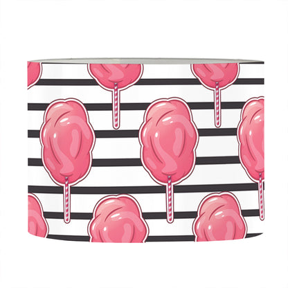 Cotton Candy Striped Pattern Print Drum Lamp Shade