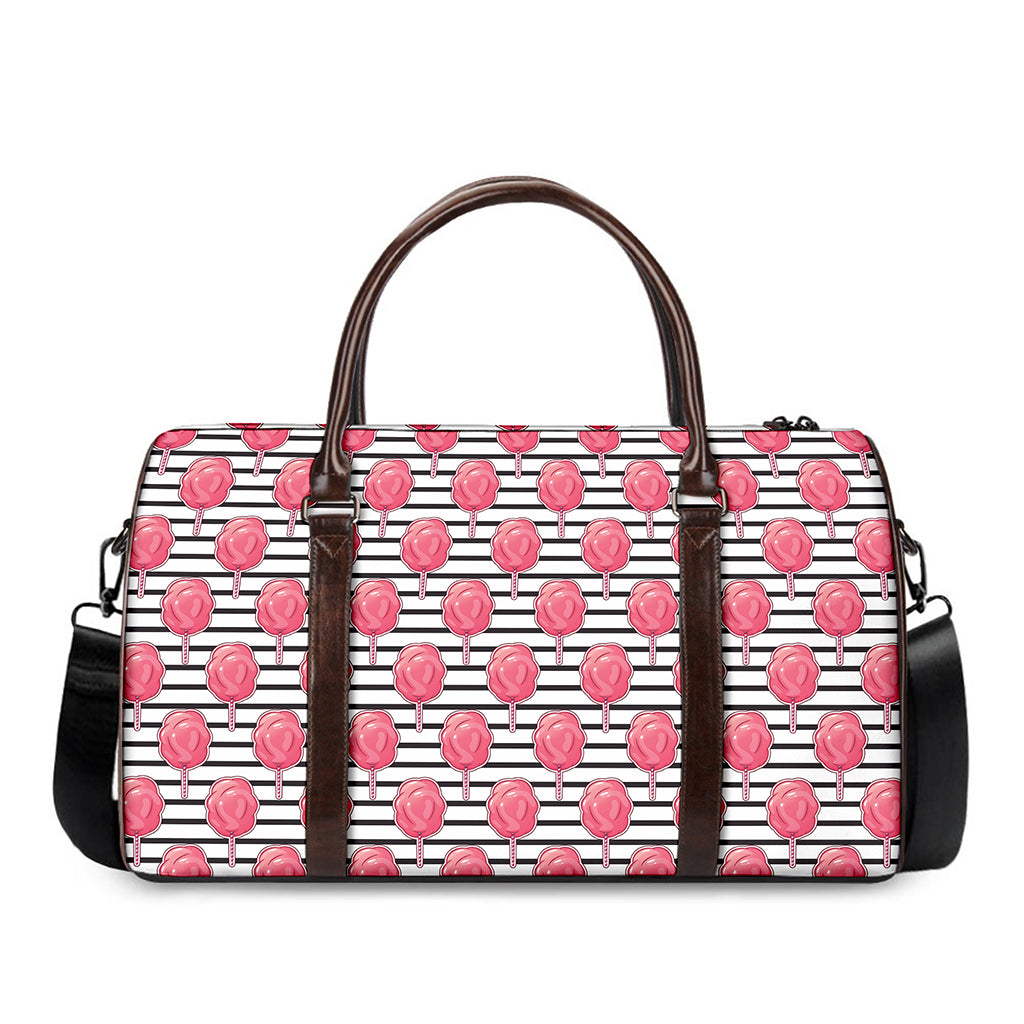 Cotton Candy Striped Pattern Print Duffle Bag