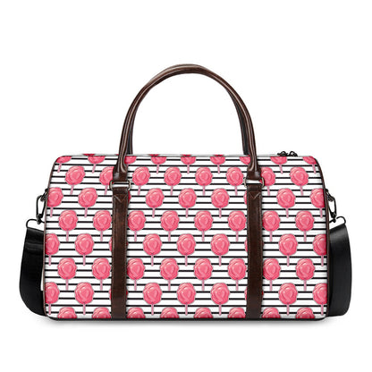 Cotton Candy Striped Pattern Print Duffle Bag