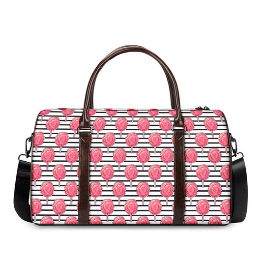 Cotton Candy Striped Pattern Print Duffle Bag