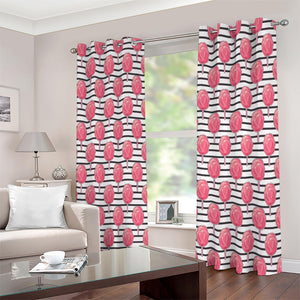 Cotton Candy Striped Pattern Print Extra Wide Grommet Curtains