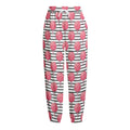 Cotton Candy Striped Pattern Print Fleece Lined Knit Pants