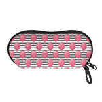 Cotton Candy Striped Pattern Print Glasses Case