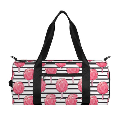 Cotton Candy Striped Pattern Print Gym Bag