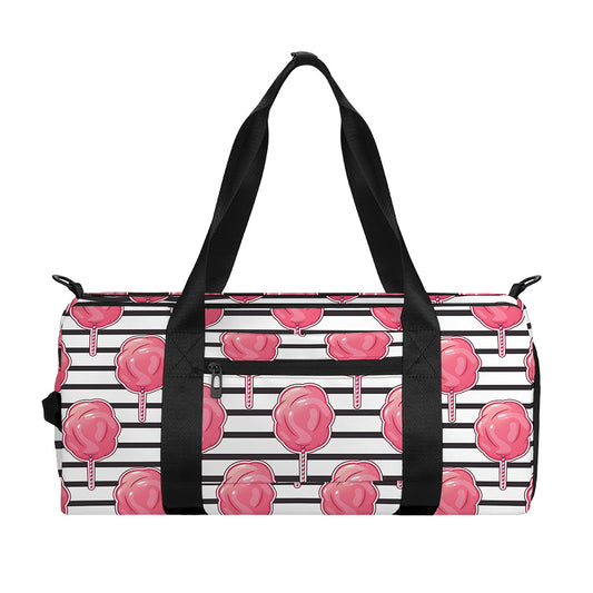 Cotton Candy Striped Pattern Print Gym Bag