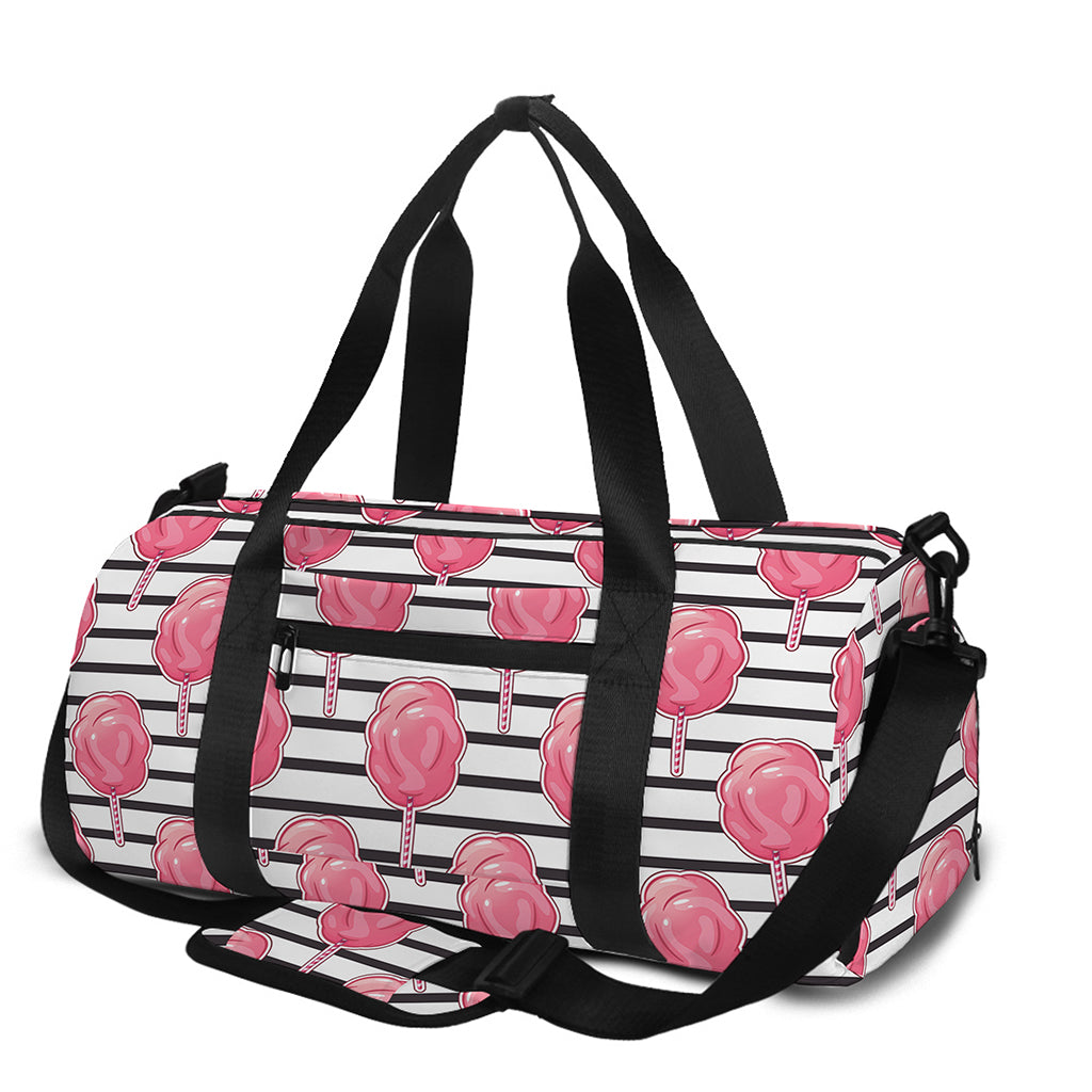Cotton Candy Striped Pattern Print Gym Bag