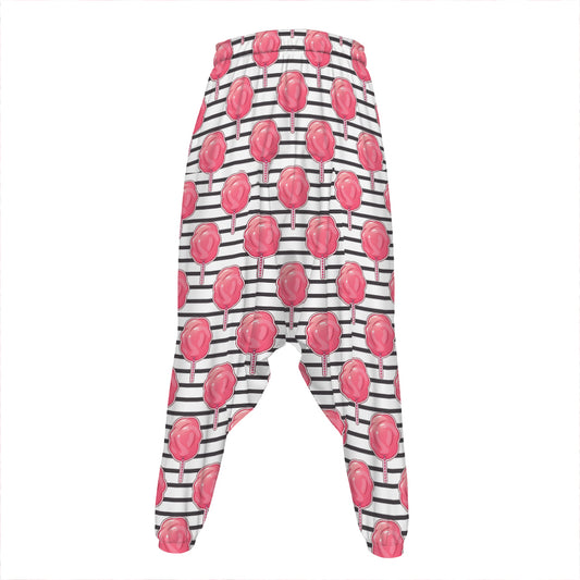 Cotton Candy Striped Pattern Print Hammer Pants