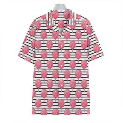 Cotton Candy Striped Pattern Print Hawaiian Shirt