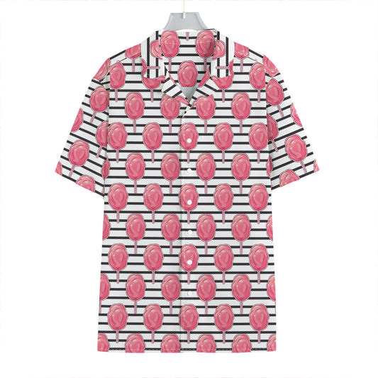 Cotton Candy Striped Pattern Print Hawaiian Shirt