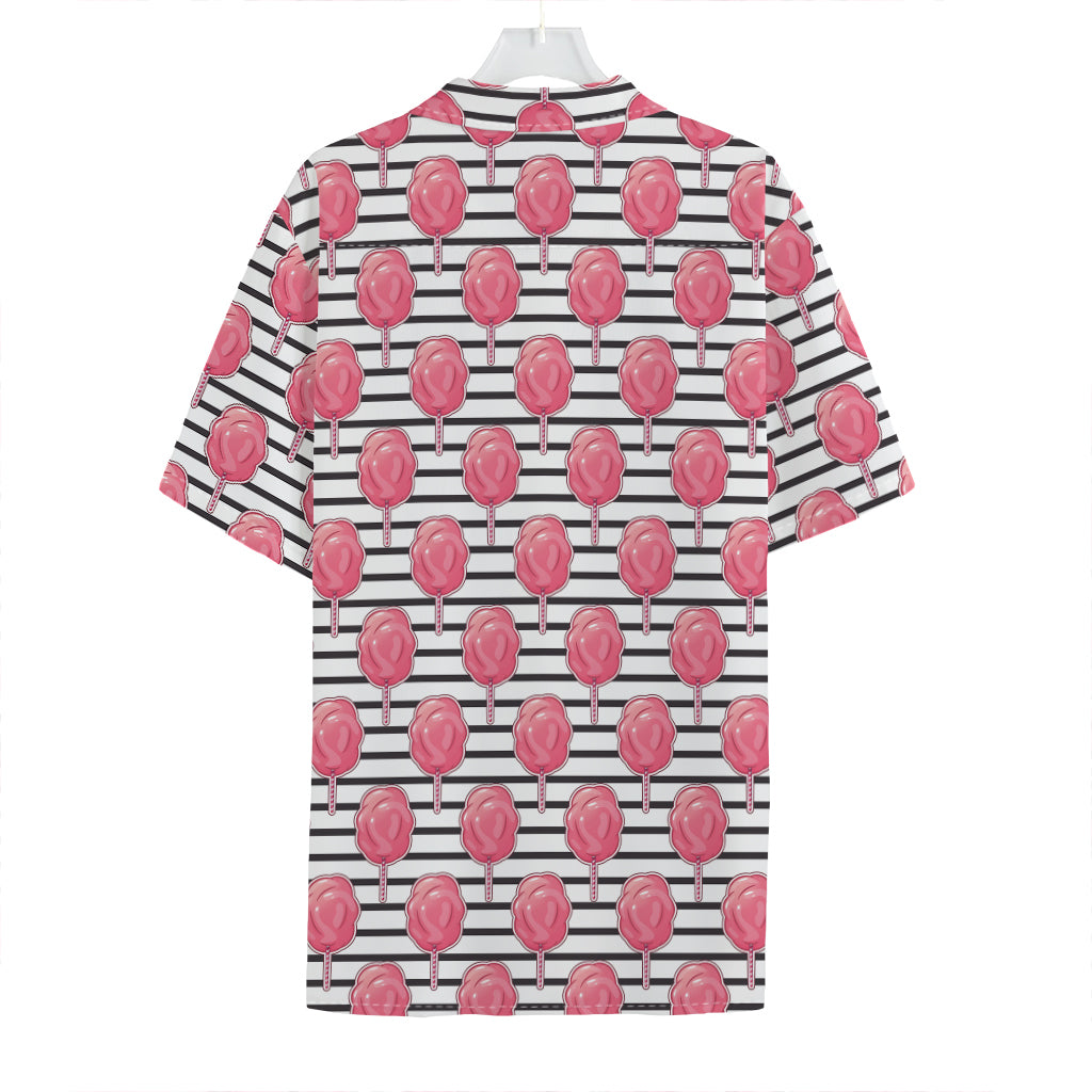 Cotton Candy Striped Pattern Print Hawaiian Shirt