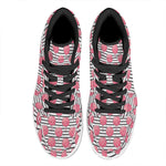 Cotton Candy Striped Pattern Print High Top Leather Sneakers