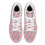 Cotton Candy Striped Pattern Print High Top Leather Sneakers