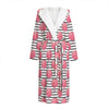 Cotton Candy Striped Pattern Print Hooded Bathrobe