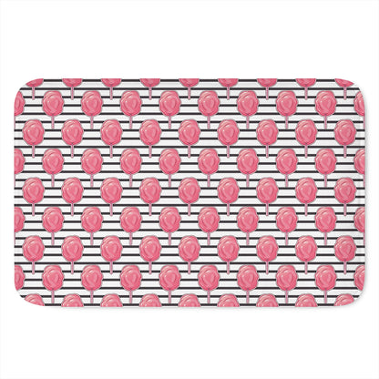 Cotton Candy Striped Pattern Print Indoor Door Mat