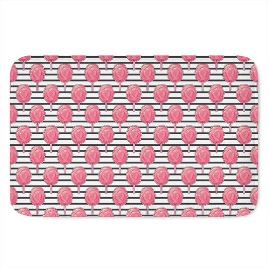 Cotton Candy Striped Pattern Print Indoor Door Mat