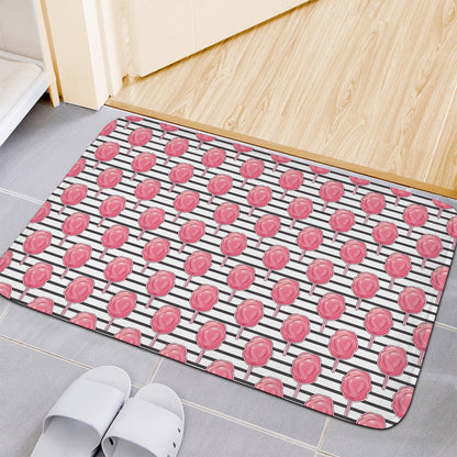 Cotton Candy Striped Pattern Print Indoor Door Mat