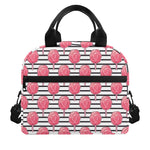 Cotton Candy Striped Pattern Print Insulated Lunch Bag