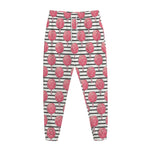 Cotton Candy Striped Pattern Print Jogger Pants