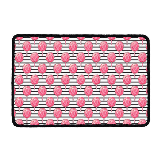 Cotton Candy Striped Pattern Print Kitchen Mat