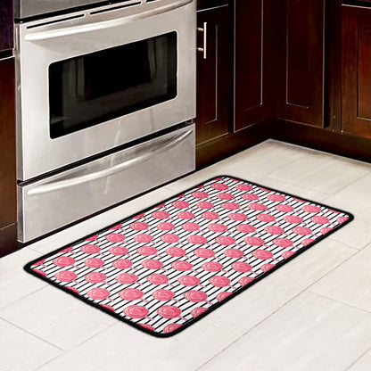 Cotton Candy Striped Pattern Print Kitchen Mat