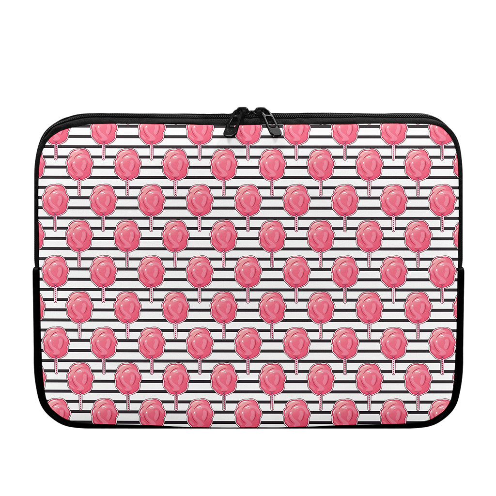 Cotton Candy Striped Pattern Print Laptop Sleeve