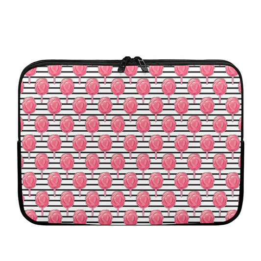 Cotton Candy Striped Pattern Print Laptop Sleeve