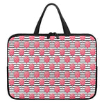 Cotton Candy Striped Pattern Print Laptop Sleeve With Handle