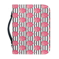 Cotton Candy Striped Pattern Print Leather Bible Cover