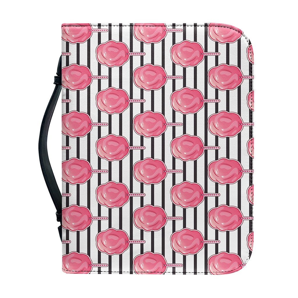 Cotton Candy Striped Pattern Print Leather Bible Cover