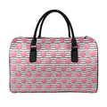 Cotton Candy Striped Pattern Print Leather Duffel Bag
