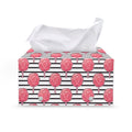 Cotton Candy Striped Pattern Print Leather Tissue Box Cover