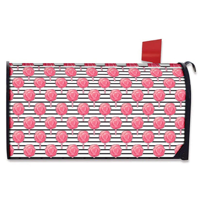 Cotton Candy Striped Pattern Print Mailbox Cover