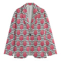 Cotton Candy Striped Pattern Print Men's Blazer