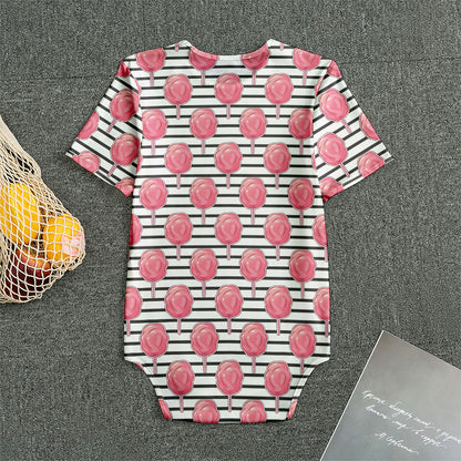 Cotton Candy Striped Pattern Print Men's Bodysuit