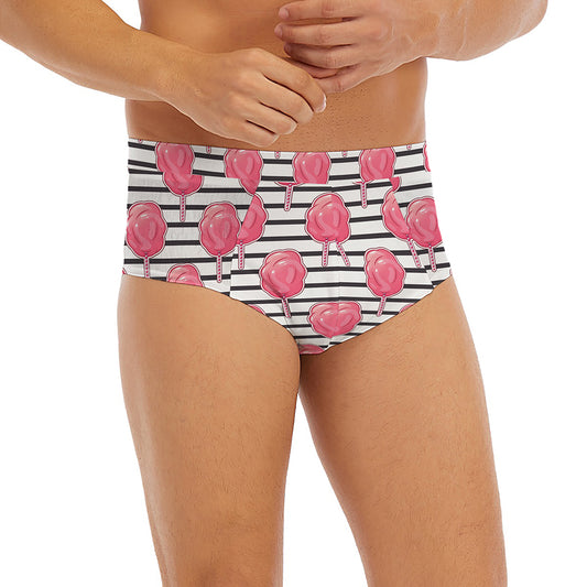Cotton Candy Striped Pattern Print Men's Briefs