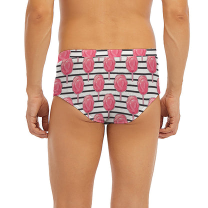 Cotton Candy Striped Pattern Print Men's Briefs