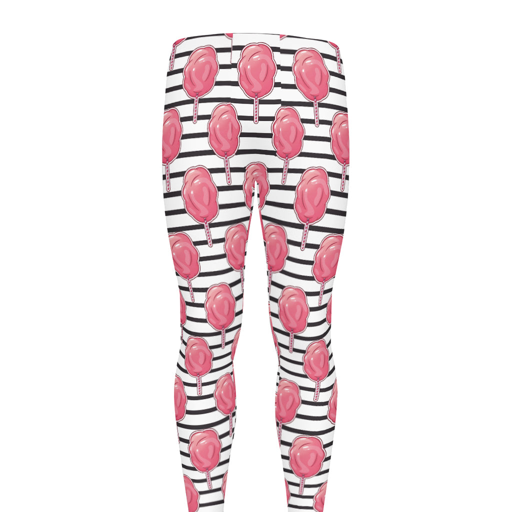 Cotton Candy Striped Pattern Print Men's leggings